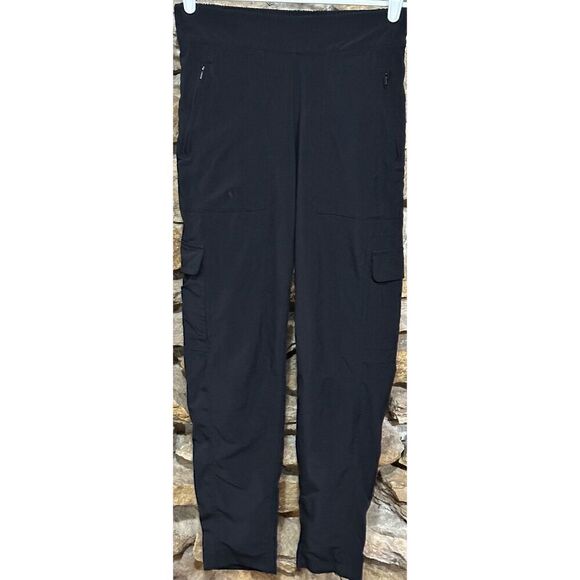 Women’s Black Athleta Chelsea Ankle Pull On Cargo Pants Size 2 Small Stain As Pi - Picture 1 of 8